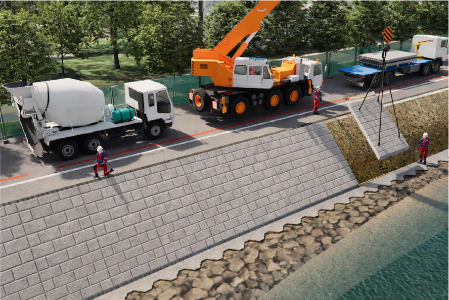 simulation 3D travaux canal