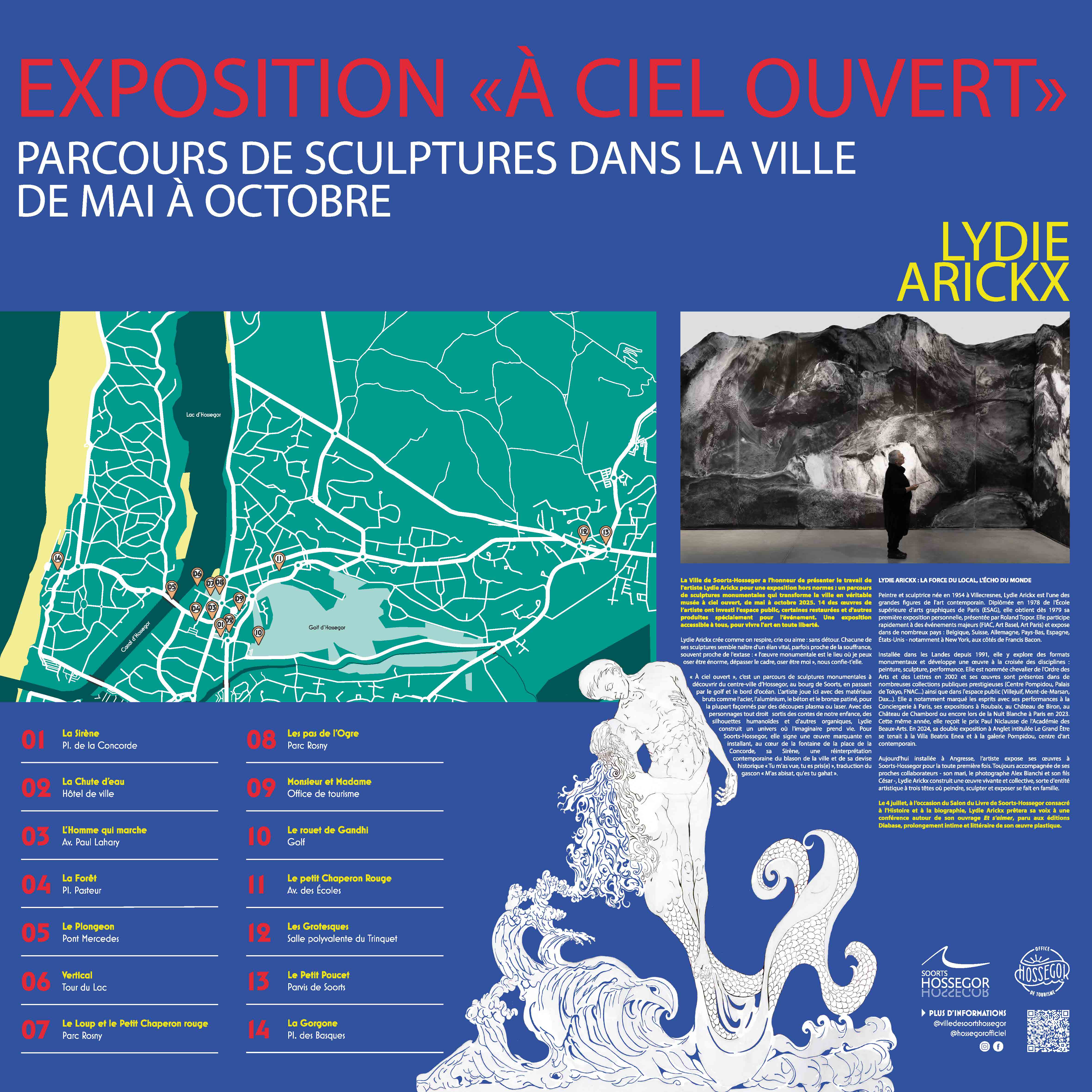 Plan du parcours de l'exposition "À ciel ouvert"